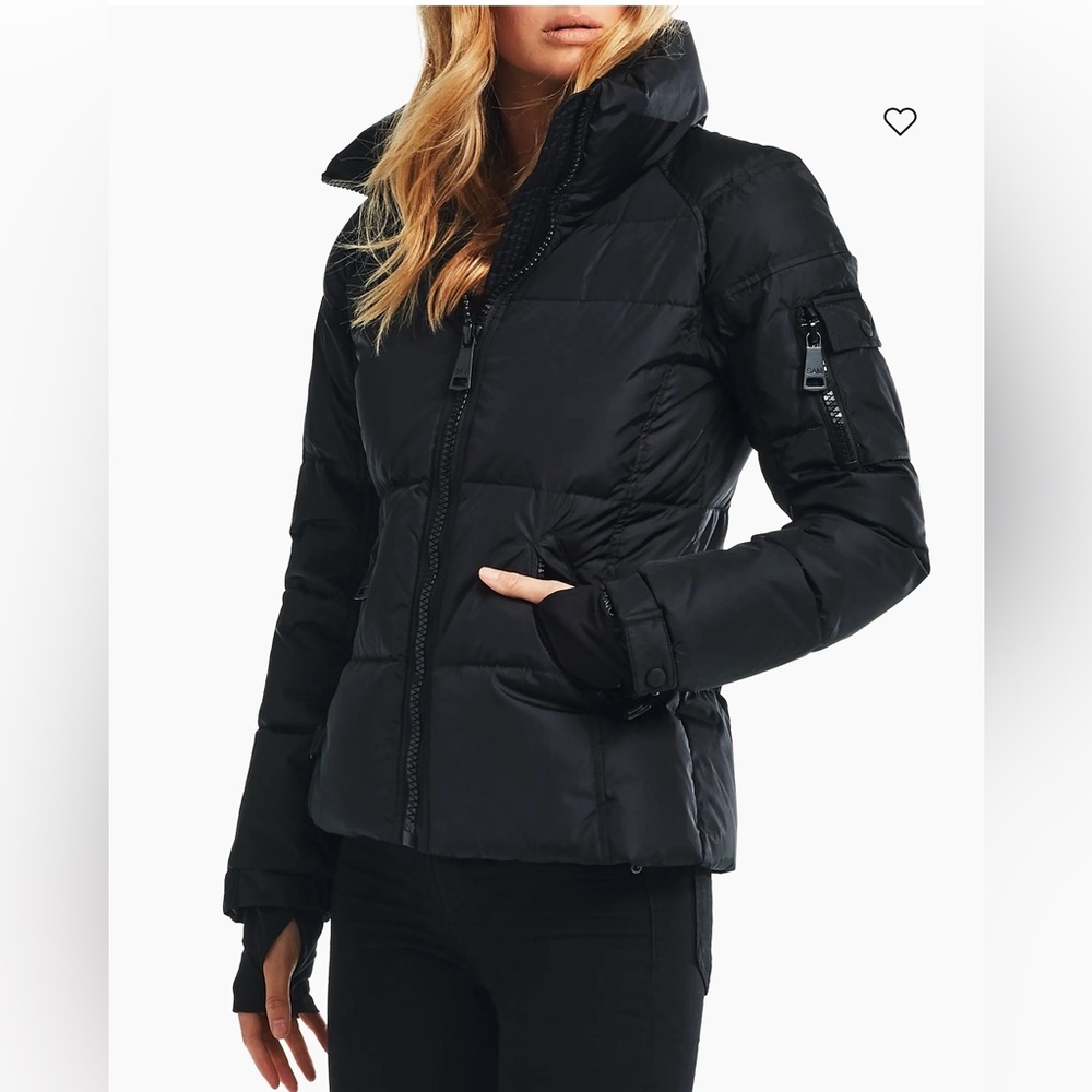 SAM matte black Freestyle Zip Puffer Jacket size medium brand new
